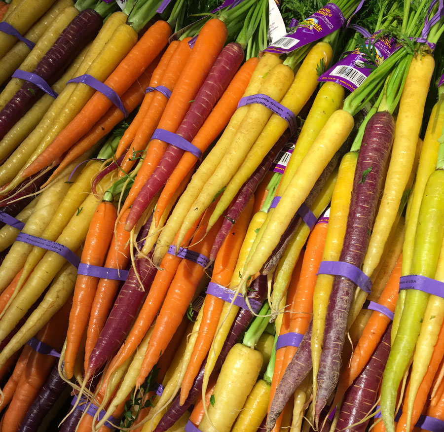 Carrots in an organic farming practices